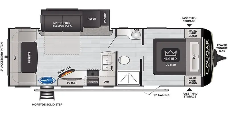 2022 cougar 25RDS floor plan