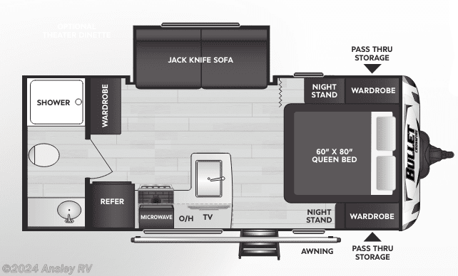 Bullet 1840RB Floor Plan